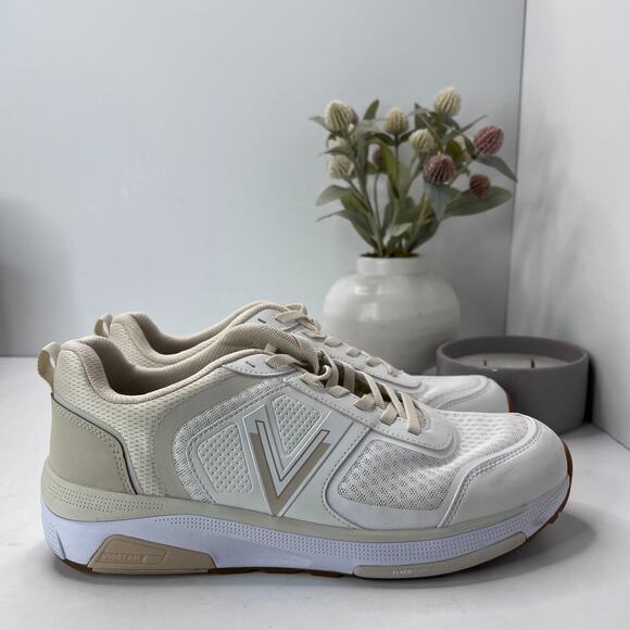 Vionic Walk Strider 001 Lace Up Sneaker Cream/Gold Low Top Women's 11 Tried On - Picture 3 of 9